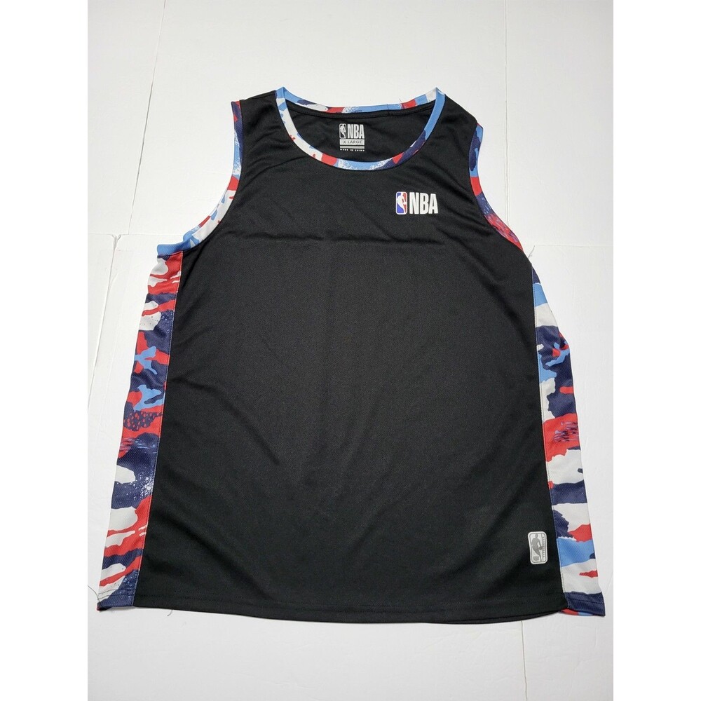 (#19)NBA Camouflage Tank Top Men’s XL Blue Sleeveless Adult Tee
